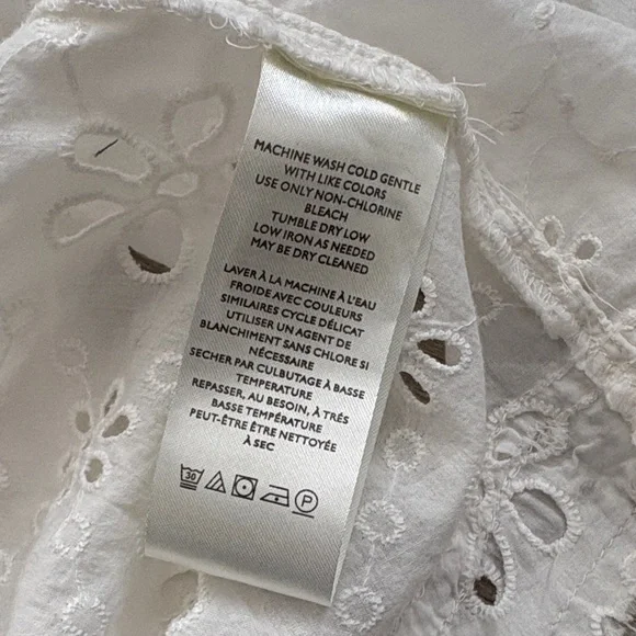 We The Free Mae Washed Eyelet Button Down Shirt size L - Picture 10 of 13